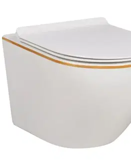 Sanitárna keramika Závesná WC misa Alice II Slim white so sedadlom