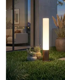 Záhradné lampy Ideal Lux - Vonkajšia lampa EDO OUTDOOR 1xGX53/15W/230V 80 cm IP65 hnedá 213071