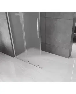 Sprchové dvere MEXEN/S - Velar L Sprchová zástena posuvná Walk-in 110 x 200, dekor 8 mm, chróm 871-110-003-33-01