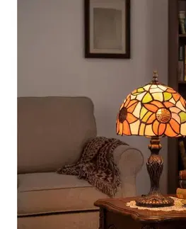 Lampy BRILAGI - Tiffany vitrážová stolná lampa SUNFLOWER 1xE27/60W/230V BRT-8004A