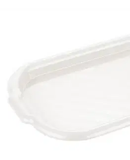 Podnosy a tácky Kinekus Podnos plastový, 40x27,5cm, oválny, biely, "Vassoi", TONTARELLI