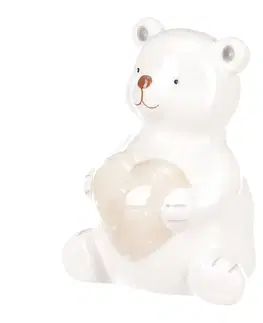 Vianočné dekorácie Vianočná dekoráca Medvedík držiaci srdce, 10 cm