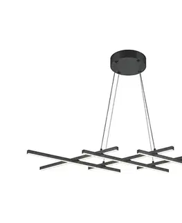 Svietidlá Maytoni MOD244PL-L50BK - LED luster na lanku HALO LED/40W/230V čierny MOD244PL-L50BK