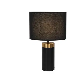 Lampy Viokef Lighting Stolná lampa LUCIANO 1xE27/40W/230V čierna/zlatá 4279000