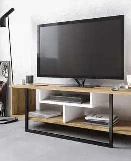 TV stolíky TV stolík Asal (120) - Oak, White, Black