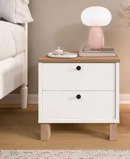 Nočné stolíky SMART nočný stolík na nožičkách, biela