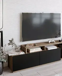 TV stolíky TV stolík Nexera - Walnut, Black