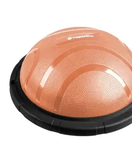Balančné podložky Balančná podložka inSPORTline Dome Edge s gumovými expandermi bordó