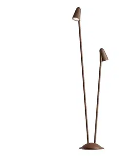 LED osvetlenie Redo 90712 - LED vonkajšia lampa NIVALIS 2xLED/6,9W/230V 110 cm IP65 hnedá 90712
