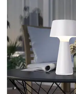 Lampy Eglo 75795-LED Stolová/vonkajšia nabíjateľná lampa SCORRANO LED/3W/230V 2000mAh IP44 biela 75795