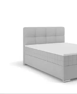 Postele Elvisia Manželská posteľ ALPINA Boxspring | 140 x 200 cm Farba: Sivá / Vinci 07