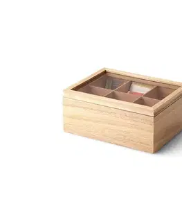 Dózy na potraviny Continenta C3290 - Box na čajové vrecúška 23x17,5 cm gumovník C3290