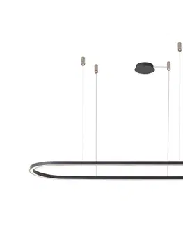 Svietidlá Azzardo  - LED Stmievateľný luster na lanku ELENA LED/50W/230V 120 cm čierna 