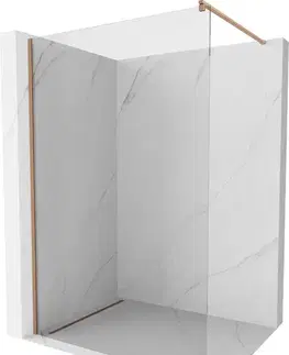 Sprchové dvere MEXEN/S - Kioto Sprchová zástena WALK-IN 60 x 200, transparent 8 mm, meď kartáčovaná 800-060-101-65-00