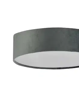 Svietidlá Searchlight 23298-2GY - Stropné svietidlo DRUM PLEAT 2xE27/15W/230V šedá 23298-2GY