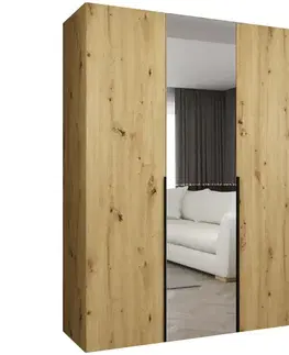 Šatníkové skrine Skriňa Alicante II 150 artisan čierna