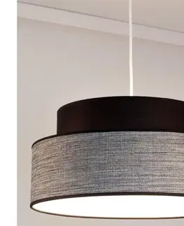 Svietidlá  Luster na lanku GRACE 1xE27/60W/230V pr. 40 cm čierna/šedá 0605