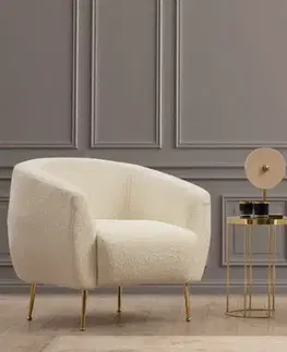 Kreslá Kreslo ušiak Eses Cream Bouclette