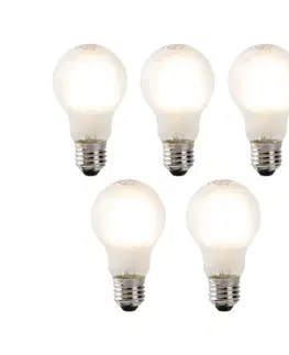 LED osvetlenie Sada 5 stmievateľných LED žiaroviek E27 s mliečnym sklom 4W 320lm 2700K