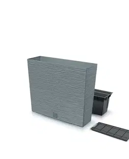 Kvetináče a truhlíky NABBI DFC600T plastový kvetináč 58 cm sivý betón