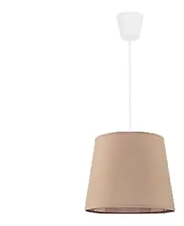 Svietidlá  - Luster na lanku SOLO 1xE27/40W/230V pr. 24 cm béžová 7192