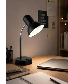 Svietidlá Globo 2485S - Stolová lampa BASIC 1xE27/40W/230V čierna 2485S