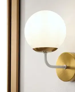 Svietidlá BRILAGI - Nástenná lampa MALIVA 1xE14/15W/230V zlatá/biela KM-1.220/BIAŁY/ZŁOTY