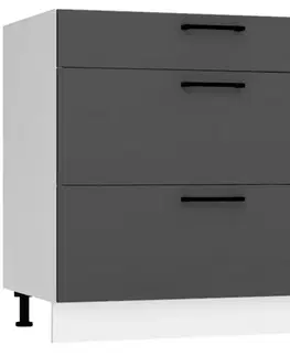 Kuchynské skrinky stojace Kuchynská skrinka Max D80s/3 šedá