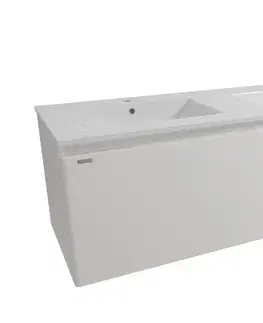 Kúpeľňový nábytok Kúpeľňová skrinka s umývadlom Naturel Ancona 120x45x46 cm biela ANCONA2120DVB ANCONA2120DVB