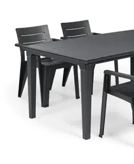 Záhradné plastové zostavy Elvisia Záhradný set ARIANA 4 +1 | grafit