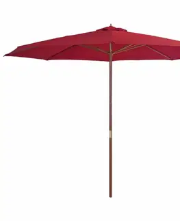 Slnečníky Slnečník Ø 350 cm látka / drevo Dekorhome