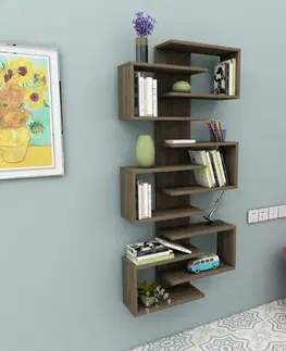 Knižnice Knižnica Lotus - Walnut
