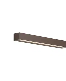 Vonkajšie nástenné svietidlá Priemyselné vonkajšie nástenné svietidlo hrdzavohnedé 55 cm vrátane LED IP65 - Hannah