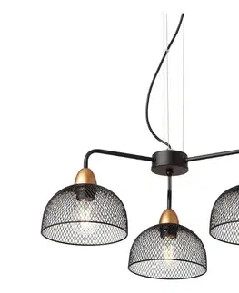 Svietidlá Redo 01-1573 - Luster na lane TAMIS 3xE27/42W/230V pr. 59 cm čierna 01-1573