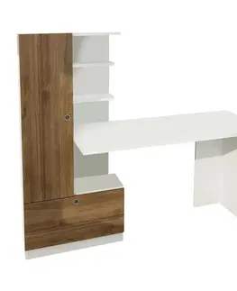 Konferenčné stolíky Pracovný stôl Domingos White and Walnut