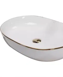 Sanitárna keramika Umývadlo na dosku Cleo 61 Gold Edge