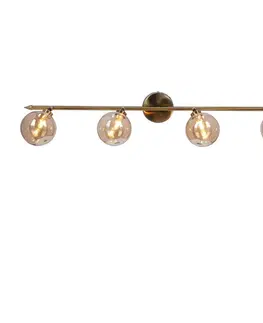 Stropná svetla Stropná lampa Rodia patinovaná páska 4x40W g9 jantárové tienidlo