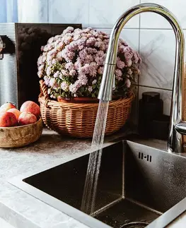 Kuchynské drezy Laveo Laveo - Nalda - stojanková drezová batéria výsuvná, chróm BAY_069D
