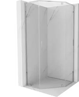 Sprchovacie kúty MEXEN - Exo sprchovací kút päťboký krídlový 100 x 100, transparent, chróm 812-100-100-01-00