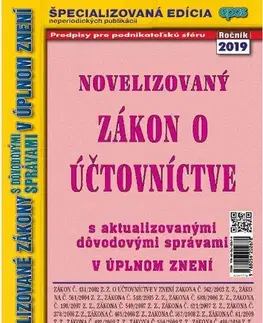 Zákony, zbierky zákonov Novelizovaný zákon o účtovníctve 17/2019