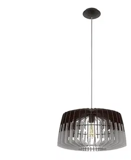 Svietidlá Eglo 96956 - Závesné svietidlo na lanku ARTANA 1xE27/60W/230V sivá/čierna 480 mm 96956