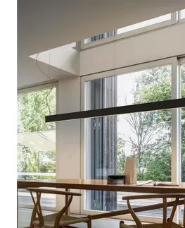 Svietidlá Ideal Lux - LED luster na lane LINUS LED/32W/230V 4000K CRI 90 120 cm čierna 268217