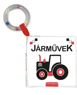 Leporelá, krabičky, puzzle knihy Kontrasztos babakönyv - Járművek