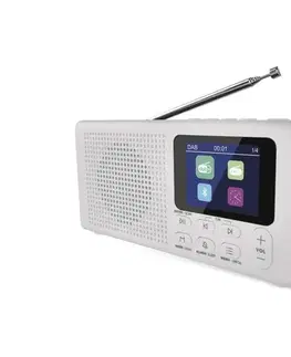 Predlžovacie káble  Rádio DAB/DAB+/FM 3W/5V/4xAA biele E0091