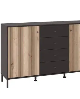 Komody do spálne Komoda Correze Čierna/Artisan 11013540