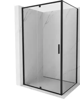 Sprchovacie kúty MEXEN/S - Exo sprchovací kút dvere krídlové 105 x 100, transparent, čierna 819-105-100-70-00