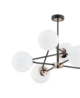 Svietidlá  Luster na tyči SAGITO 6xE14/10W/230V zlatá 63099