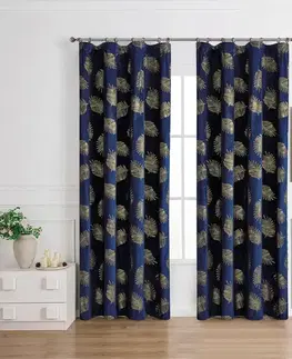 Závesy do spálne Záves na páske MARMA 2504-2/210GSM 140x250 modrý