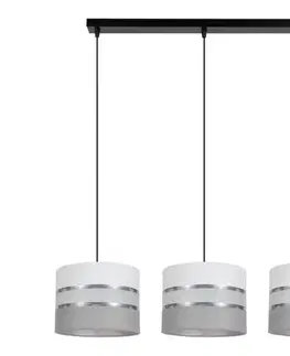 Svietidlá  Luster na lanku CORAL 3xE27/60W/230V biela/šedá 0709