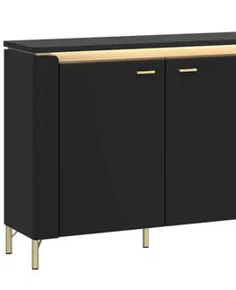 Komody do spálne Komoda Norica LAZK01 U114 2D čierna